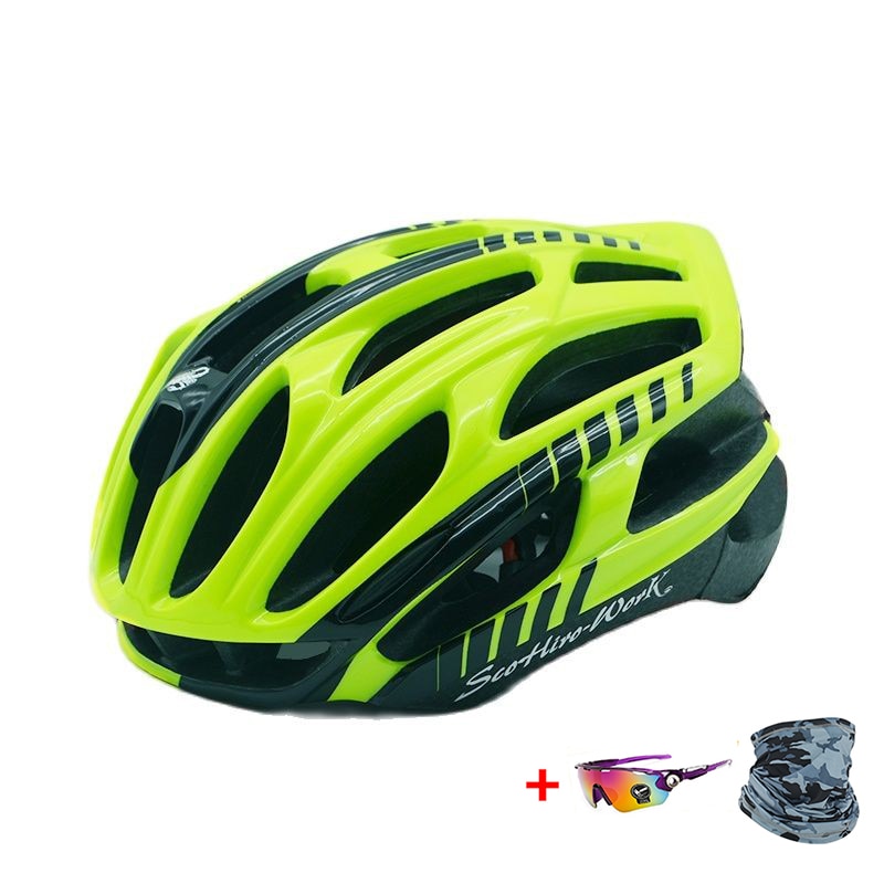 Capacete de Ciclismo (Óculos e Bandana Grátis)